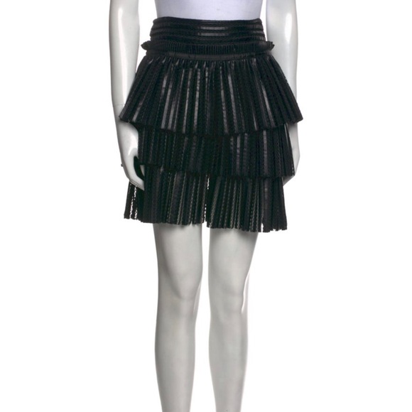 Maje Dresses & Skirts - Maje Skirt E16JUPPON Black. Leathery fringe look.